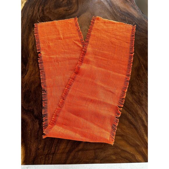 Table Runners Burlap Orange and Yellow, Set of 2 - Picture 6 of 9